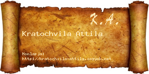 Kratochvila Attila névjegykártya