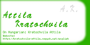 attila kratochvila business card